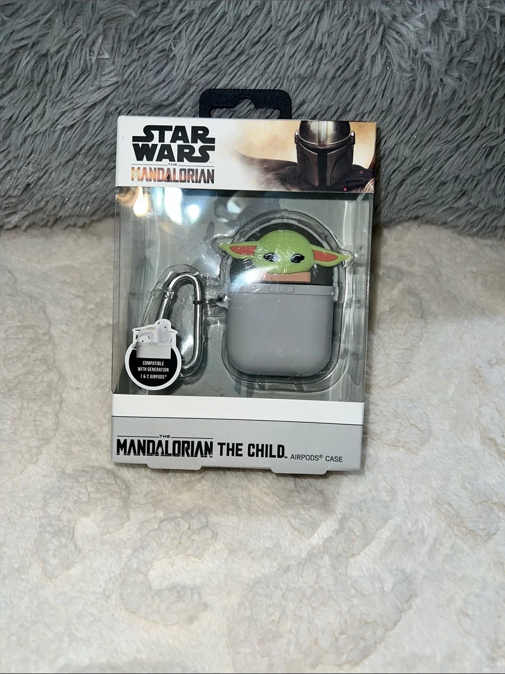 Star Wars The Mandalorian 'The Child' Baby Yoda Gray AirPods Case